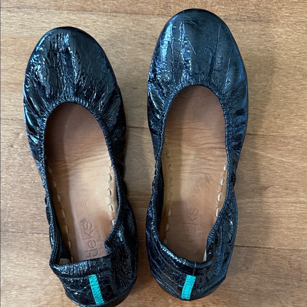 Tieks Black Patent Leather Ballet Flats